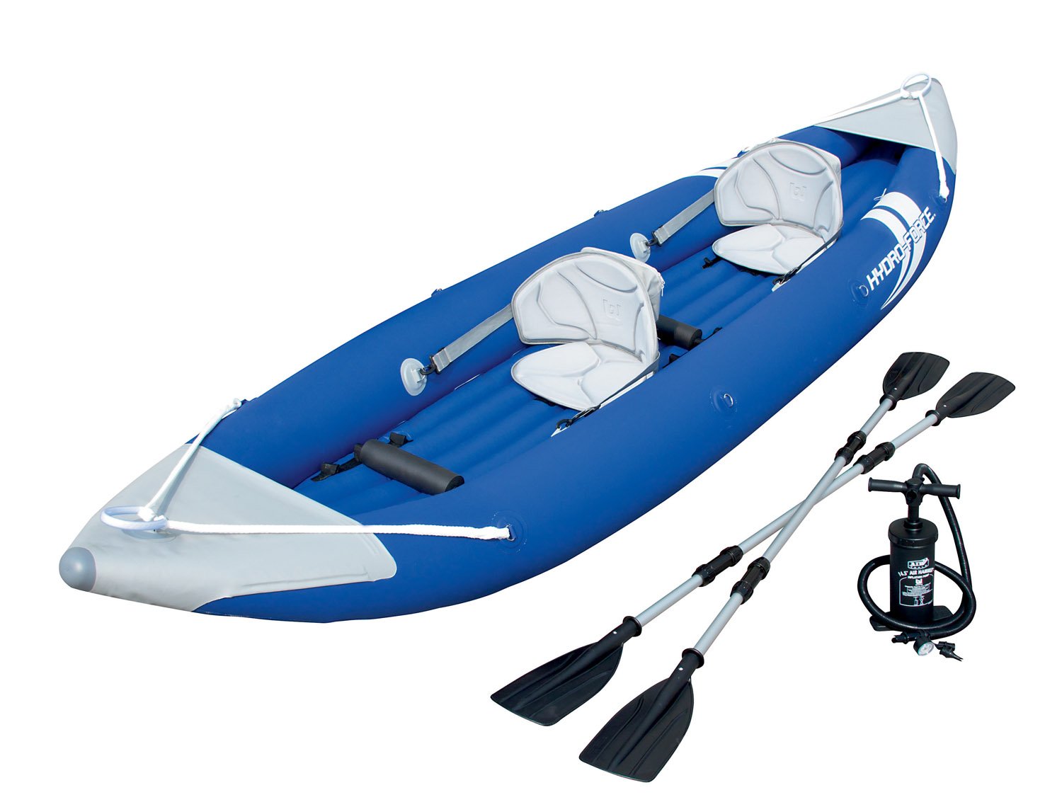 Bestway Bolt X2 2 Person Inflatable Outdoor Kayak Boat Canoe Raft w/ Pump & Oars