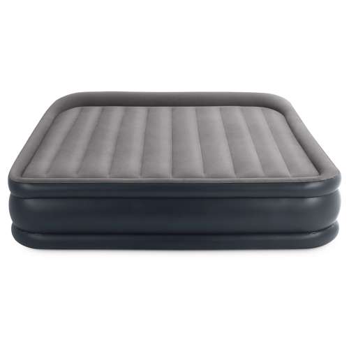 Open Box Intex Deluxe Pillow Rest Inflatable Air Mattress with Pump King 