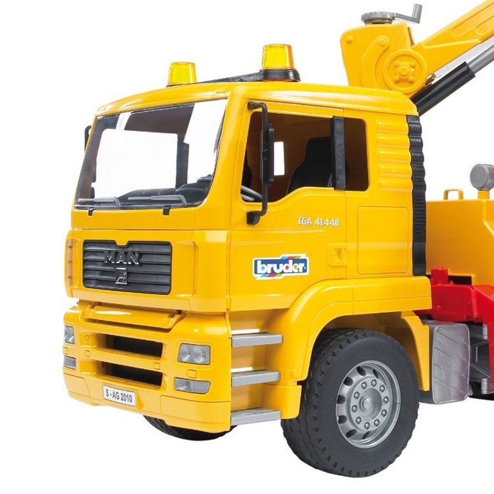 bruder flatbed tow truck