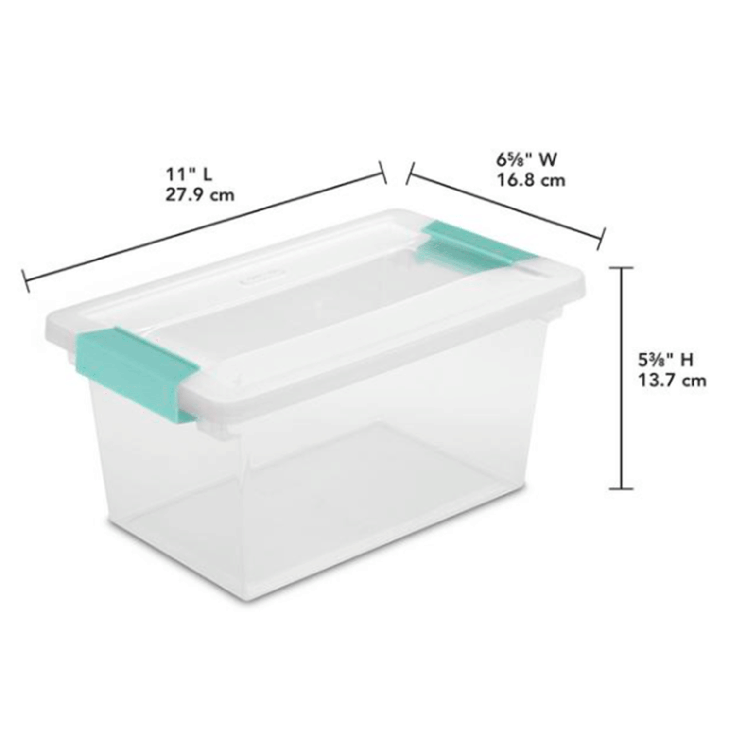 sterilite deep clip box clear plastic storage tote container with lid