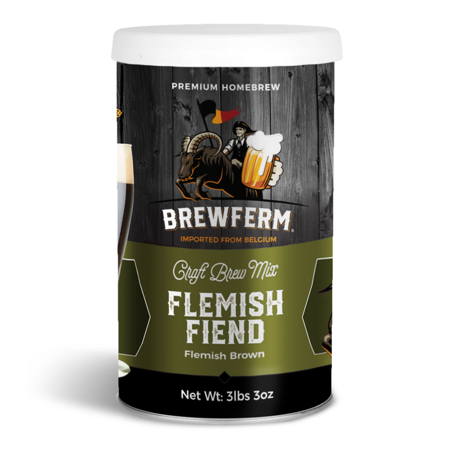 6.8% ABV 12 liters/3 gal Brewferm Flemish Fiend Brew Mix Premium Homebrew Craft Brew Mix
