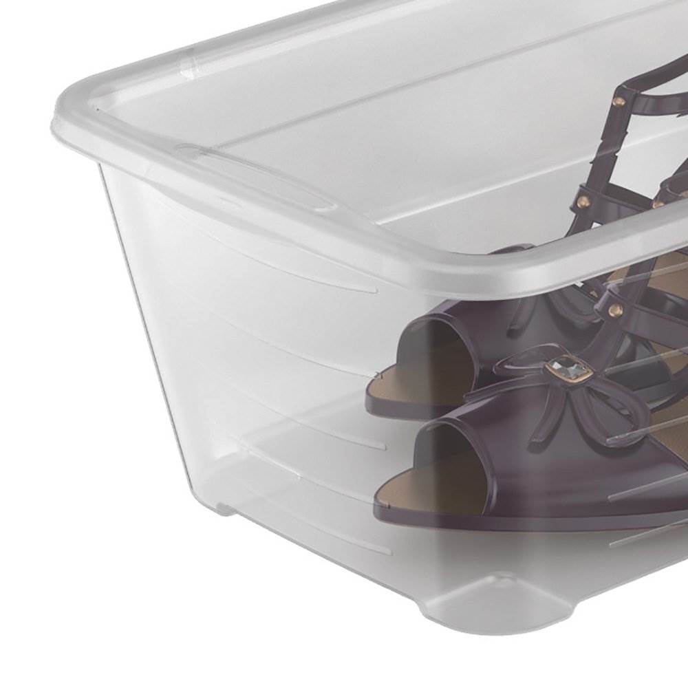 24 Pack Life Story Durable 5.7-Liter Clear Shoe /& Closet Storage Box Container