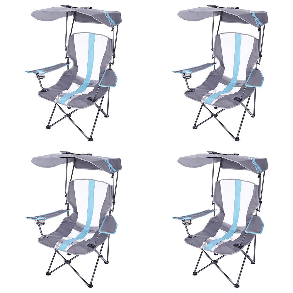 Kelsyus Premium Portable Camping Folding Lawn Chair With Canopy Blue 4 Pack Kelsyus Premium Portable Camping, Premium Portable Camping Folding Lawn Chairs With Canopy Bag Uk