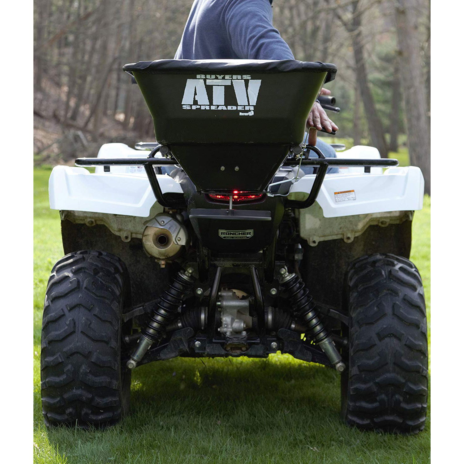 Buyers Products 12 Volt ATV 100 Pound Broadcast Seed Fertilizer Salt Spreader