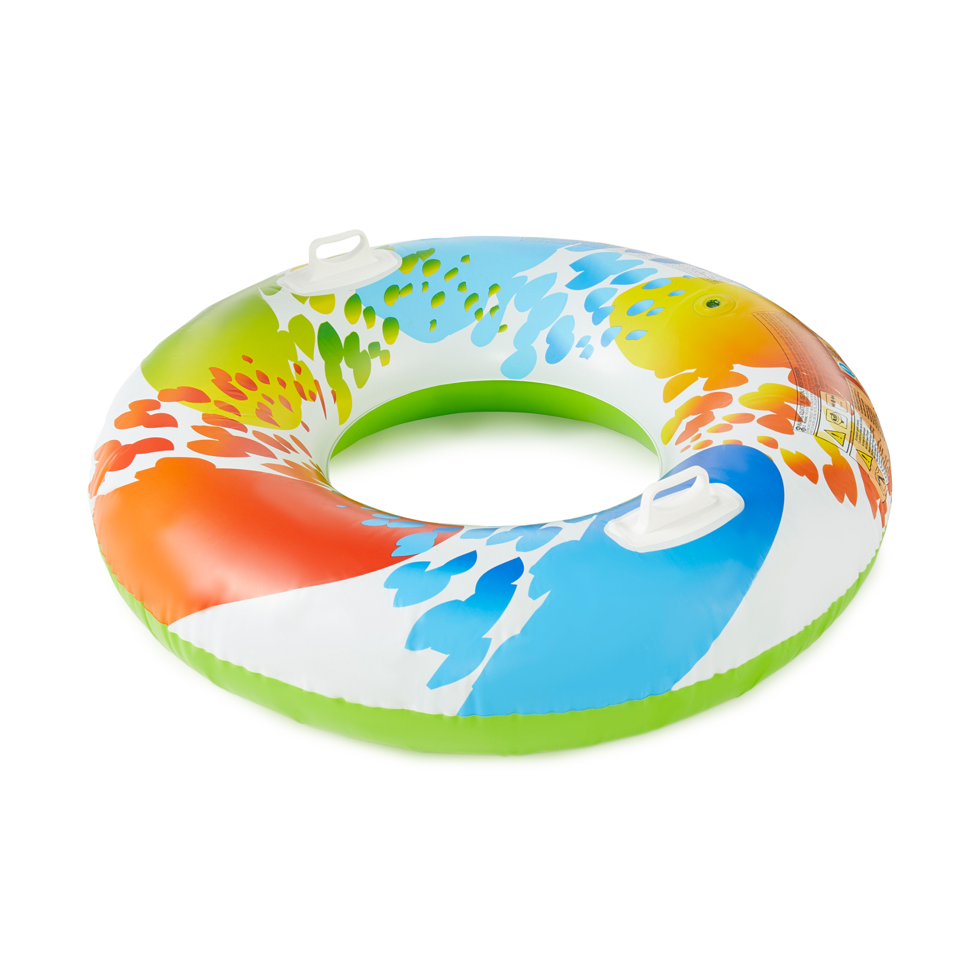 Color Inflatable Whirl Tube Swimming Pool Raft With Handles 4-Pack 47 In