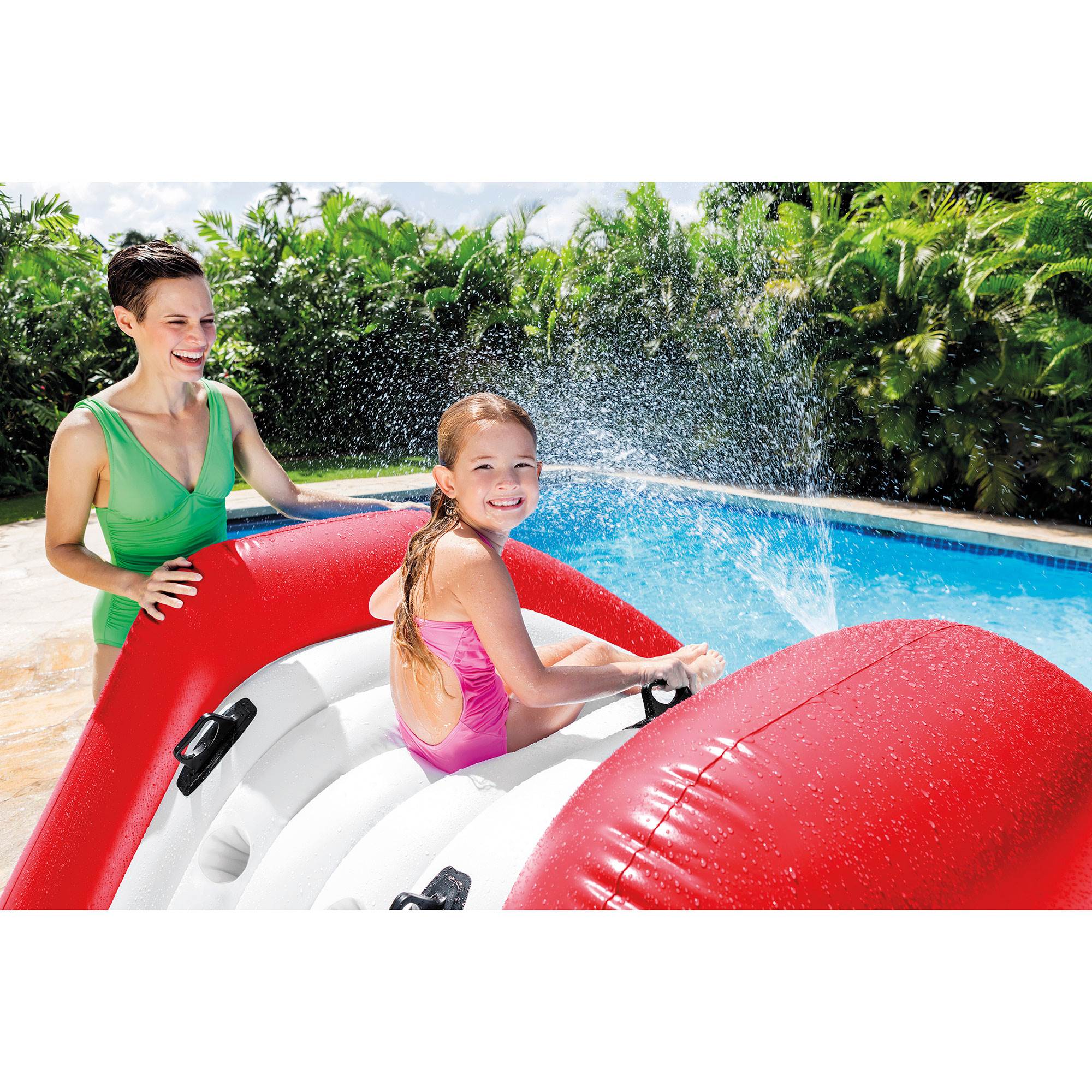 Intex Kool Splash Inflatable Pool Water Slide Play Center With Sprayer Red