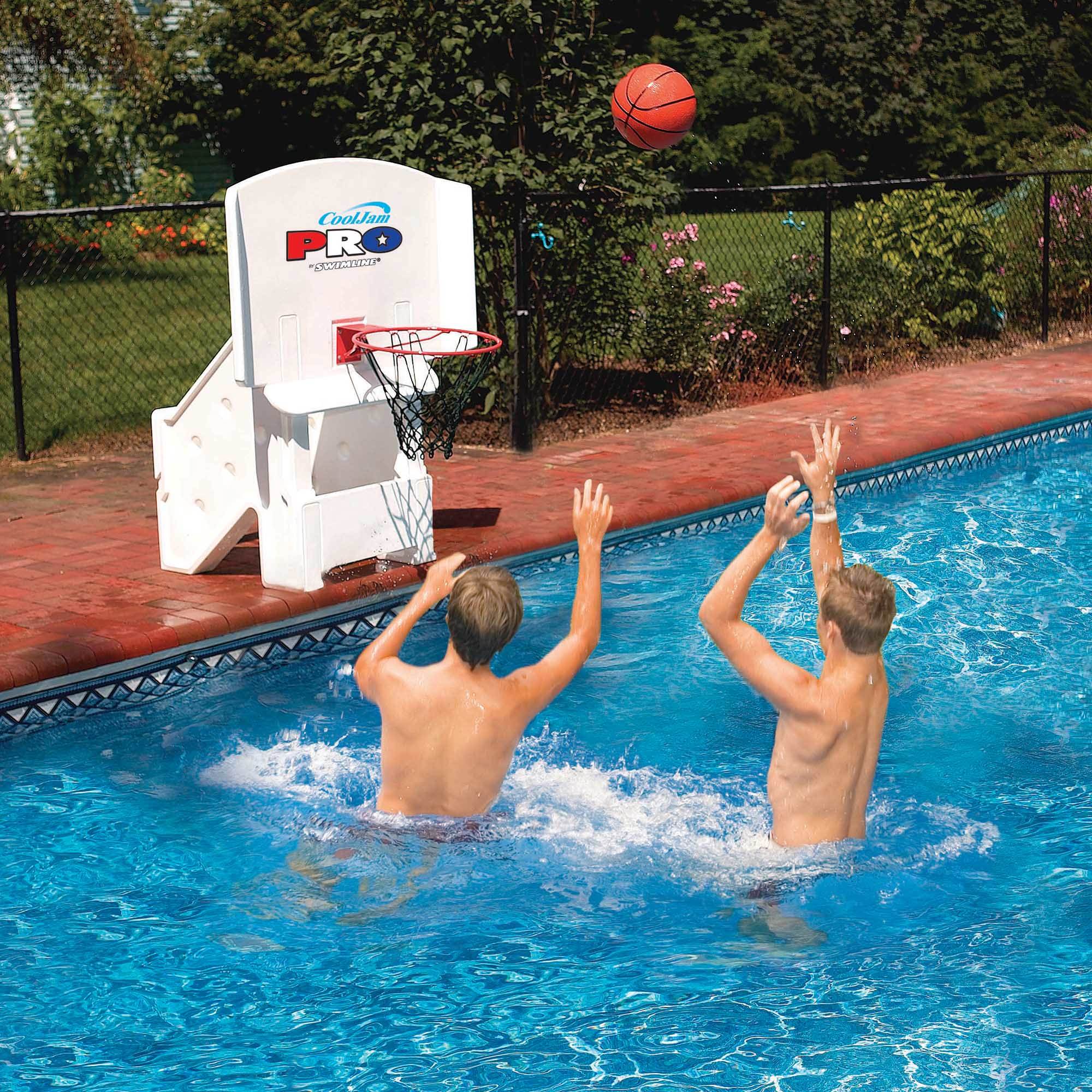 Intex Kool Splash Pool Water Slide W Sprayer And Swimline Pool Basketball Hoop