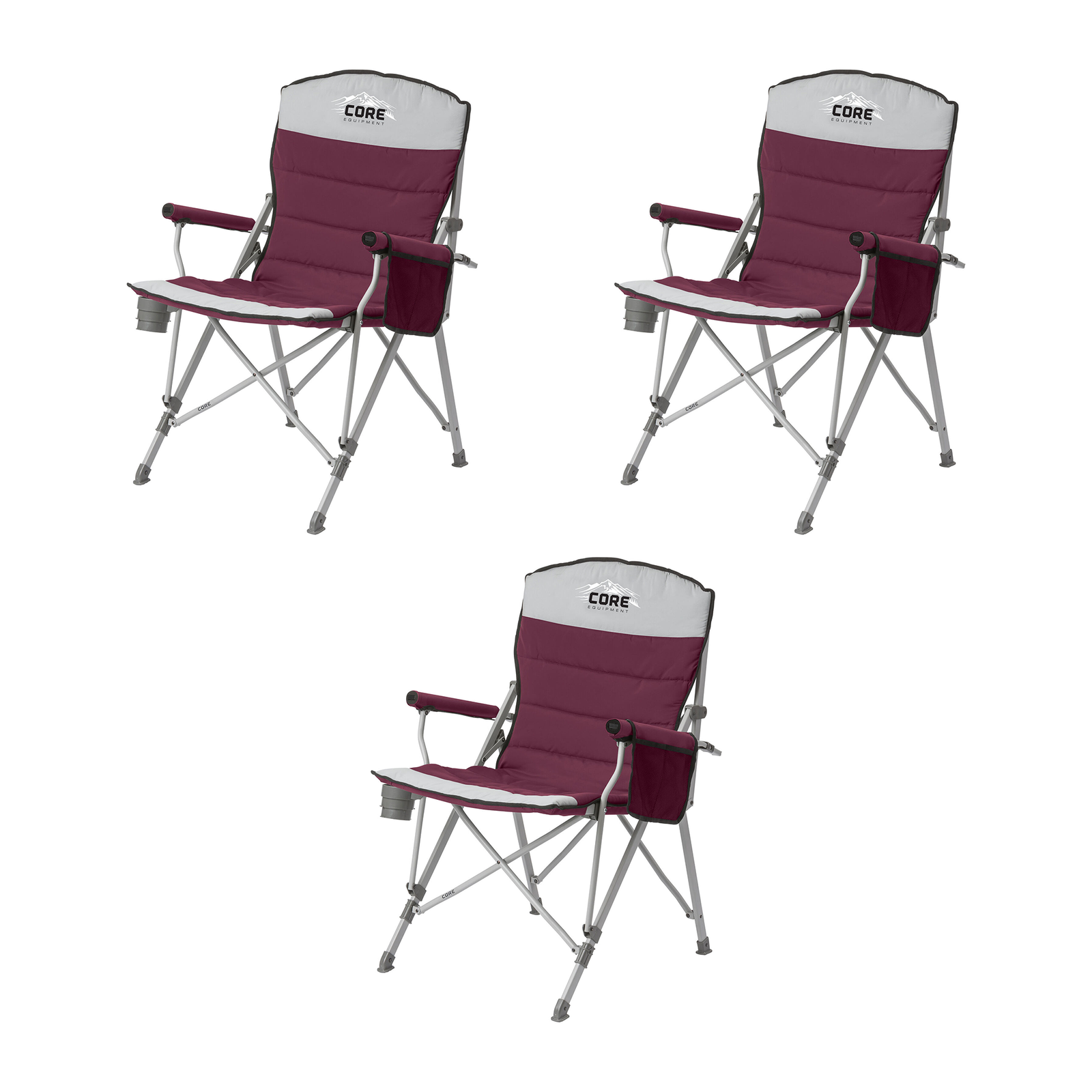 Gray for sale online Core Products 40021 Padded Hard Arm Chair