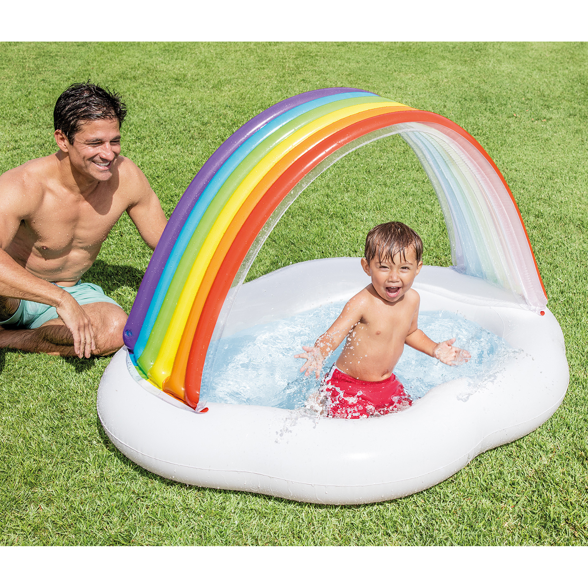 rainbow inflatable pool