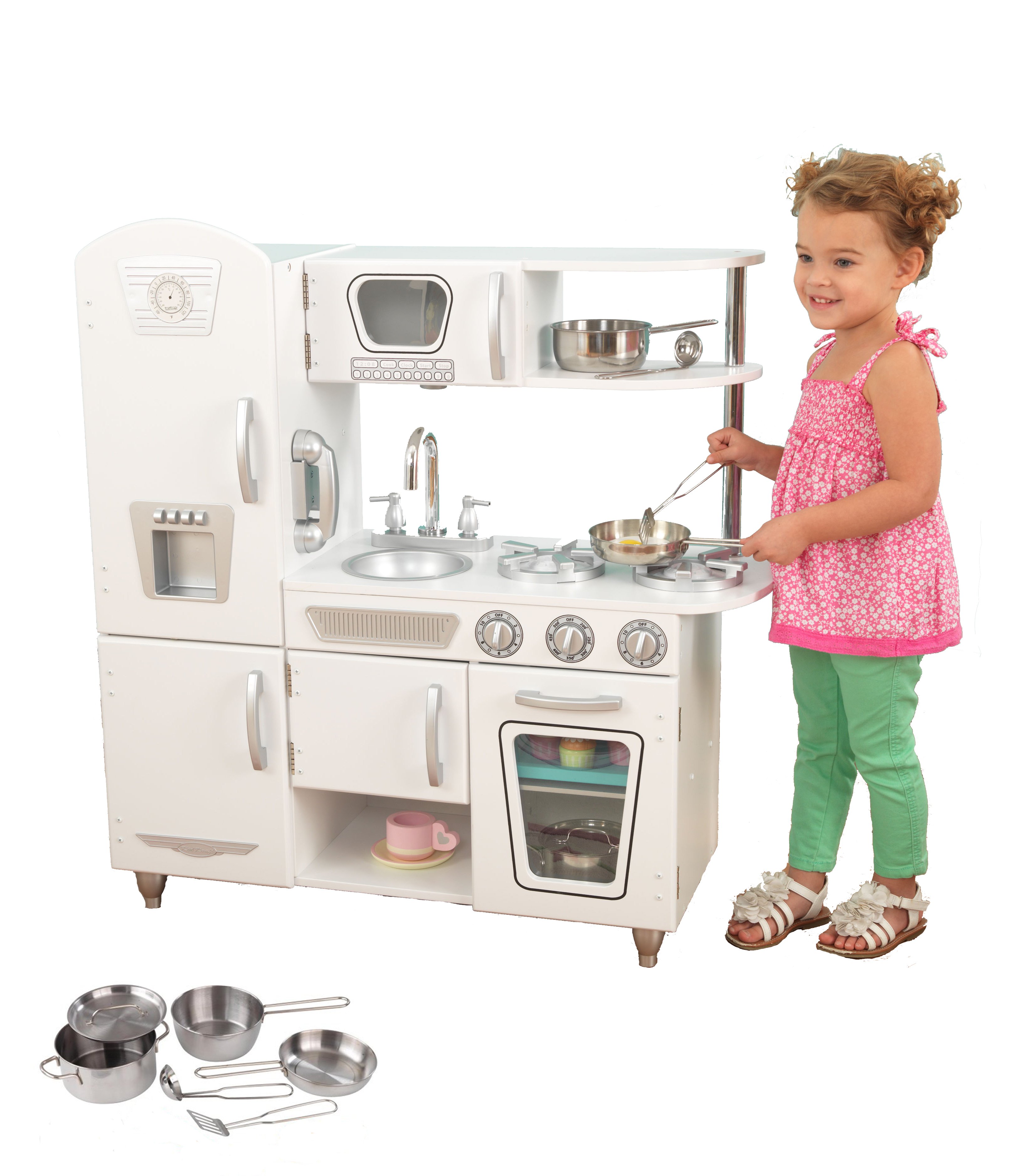 kidkraft retro kitchen white