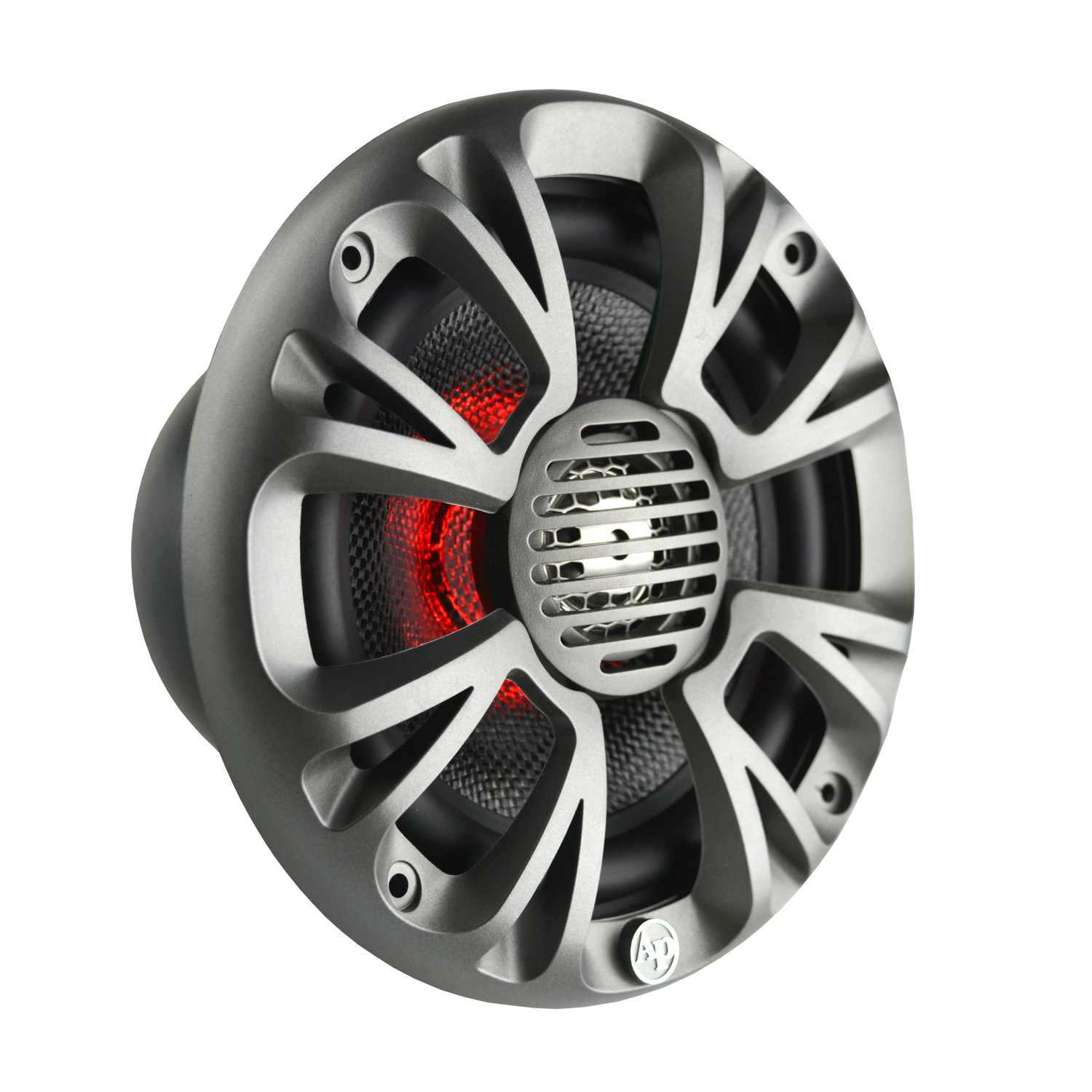 4 Ohm Marine Audio 2 Way Coaxial Stereo Speaker with LED Lights and 1.2 Inch Kapton Voice Coil Silver Audiopipe APMP-T625LD 6.5 Inch 250 Watt Max 