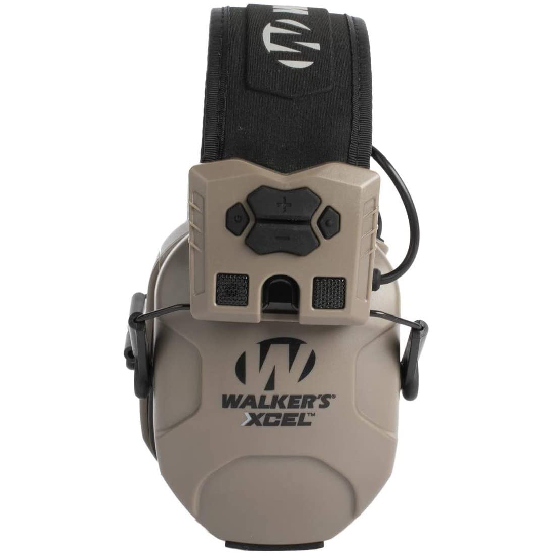 Walker/'s Xcel 100 Digital Electronic Muff Ear Protection with Voice Clarity Tan