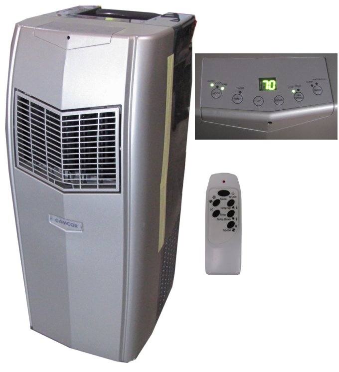 Amcor Kf 8000 Btu Silver Portable Air Conditioner Ac