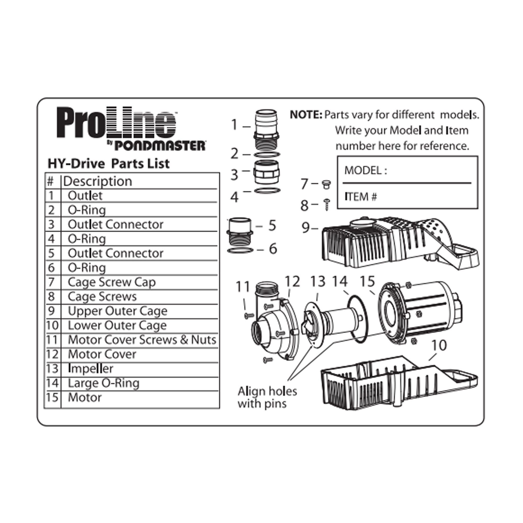 Black Pondmaster 02663 Supreme 1600 GPH ProLine HY-Drive Pond Waterfall Pump Black Pondmaster 02663 Supreme 1600 GPH ProLine HY-Drive Pond Waterfall Pump