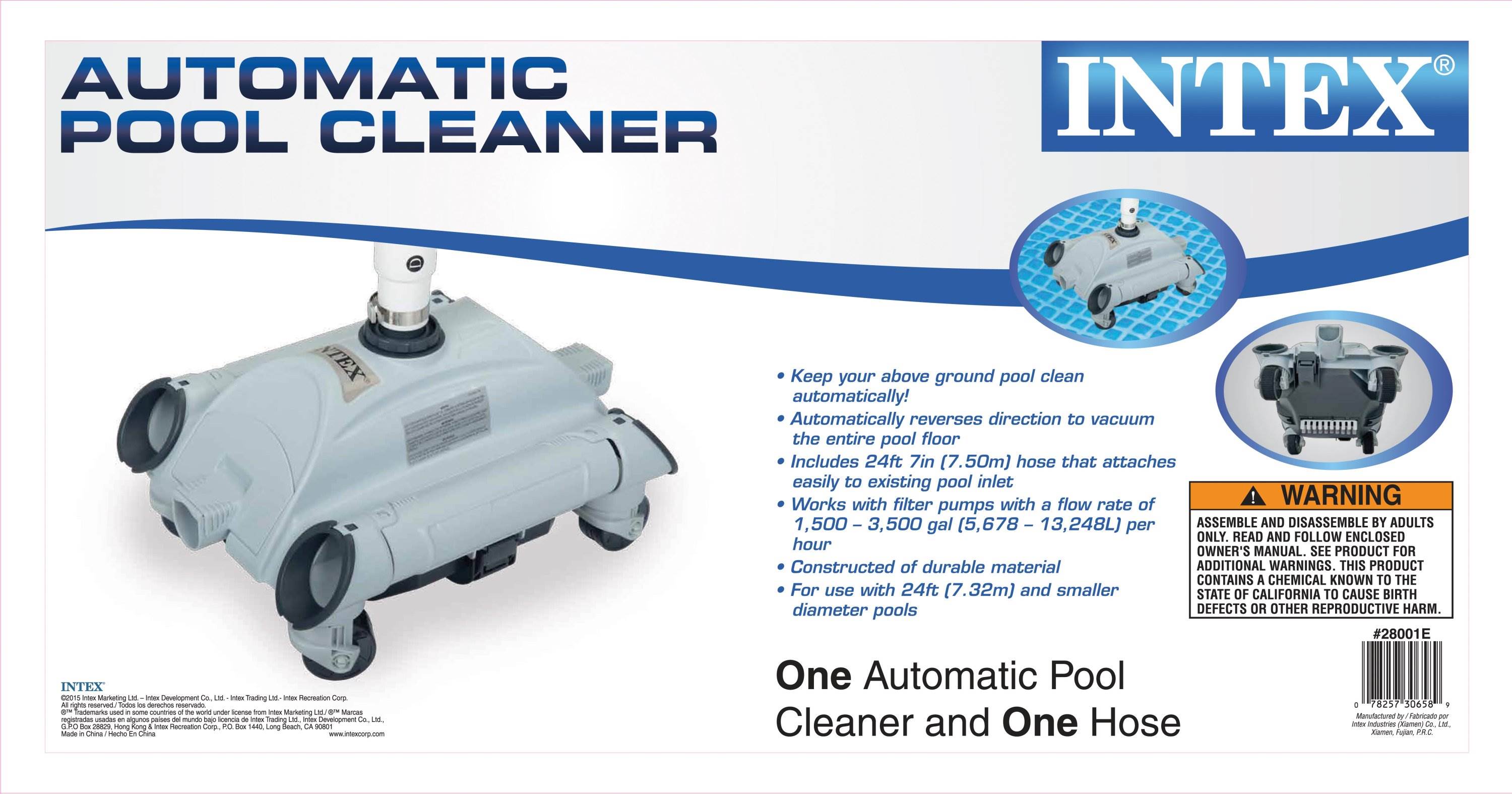 Intex 2500 gph filter cartridge pump with timer and above ground pool vacuum Clearance