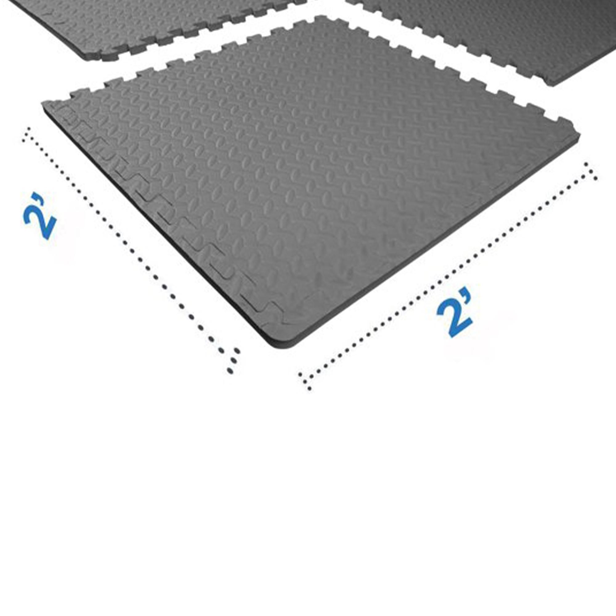 EVA Foam Mat Fitness Floor Exercise Workout Gym 3/4" 96 Sq Ft Interlocking Gray EVA Foam Mat Fitness Floor Exercise Workout Gym 3/4" 96 Sq Ft Interlocking Gray