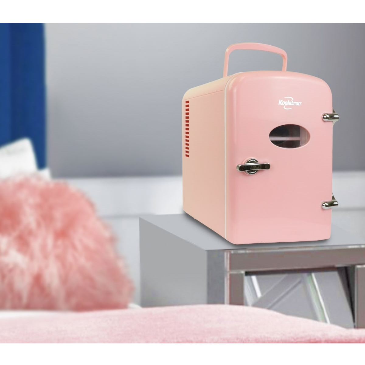 Pink Details about   Koolatron 6 Can Retro AC/DC Electric Portable Mini Fridge Beverage Cooler 