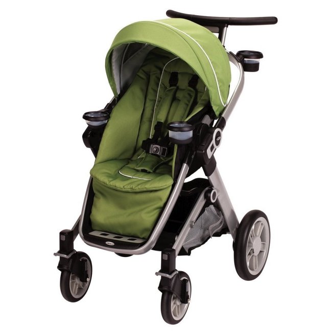 graco lime green travel system