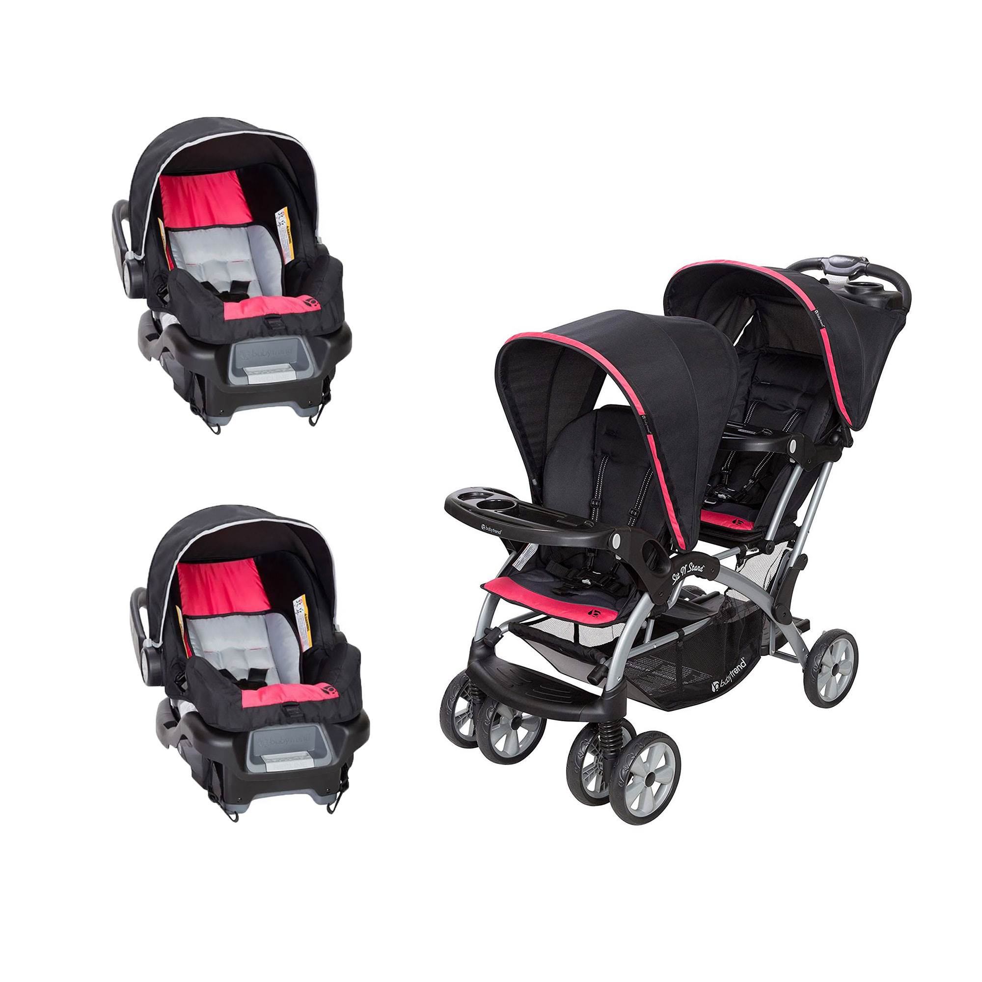 baby trend double stroller with car seat