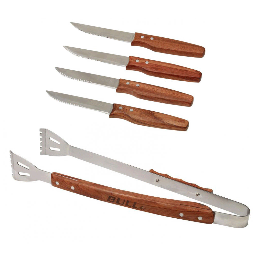 Bull Outdoor Products 24102 Vineyard Rosewood Handle Tongs