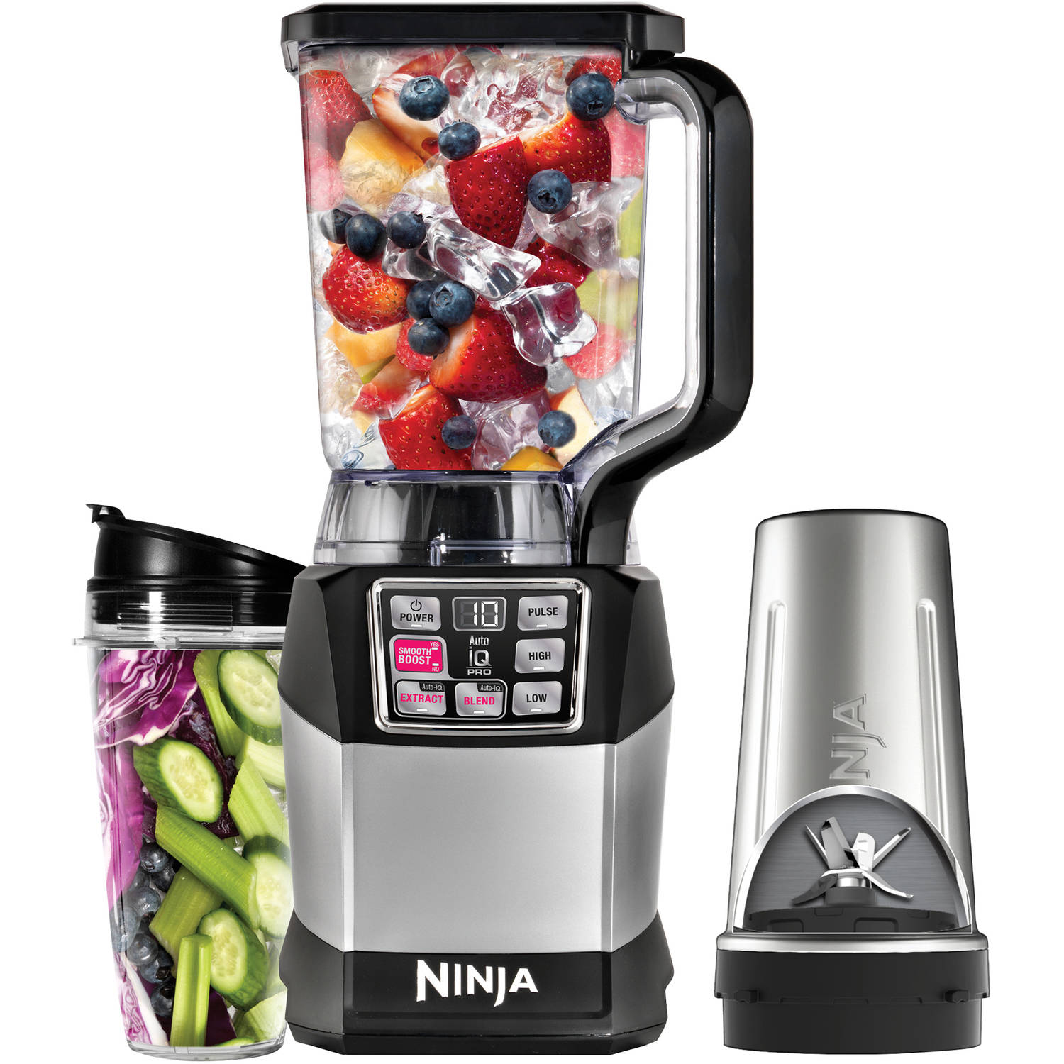 Ninja AutoIQ Nutri 8 Speed Blender w/ 2 Travel Cups (Certified