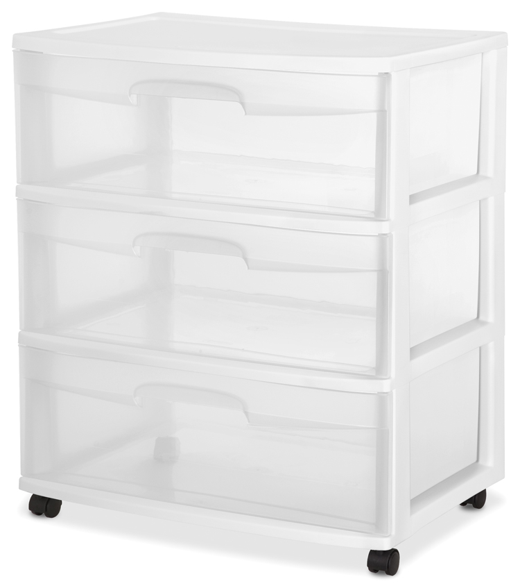 Sterilite 3 Drawer Wide Storage Container 29308001