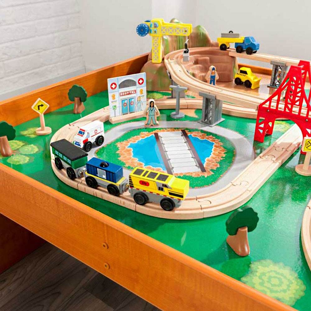 kidkraft adventure town railway train set