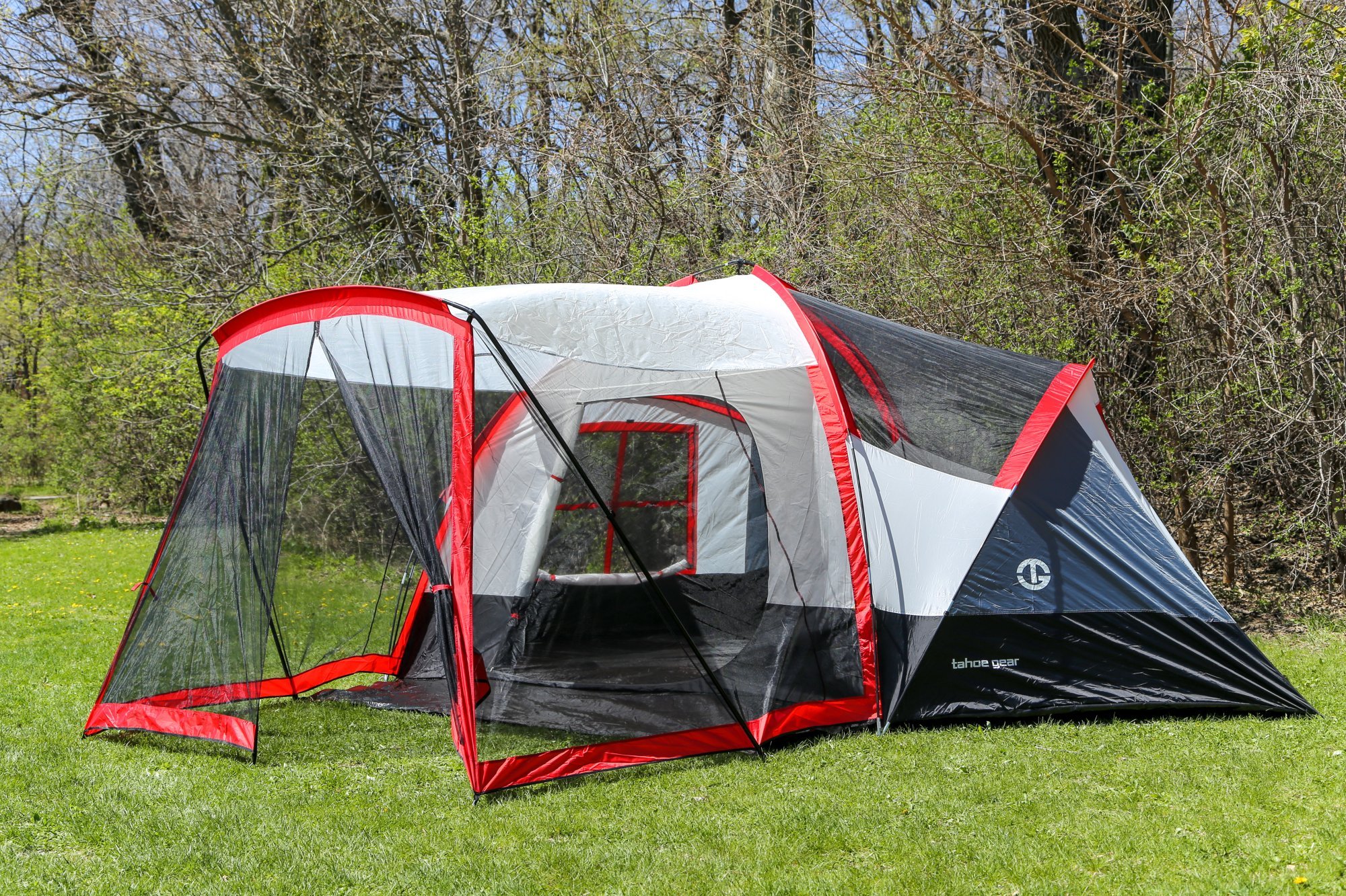 Details About Tahoe Gear Zion 9 Person 3 Season Camping Tent And Screen Porch Used