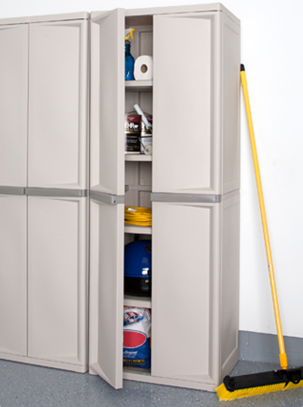Sterilite 4 Shelf Cabinet With Bonus 5 Shelving Unit 0142 0155 Sterilite 4 Shelf Cabinet With Bonus 5, Sterilite Garage Storage Cabinets