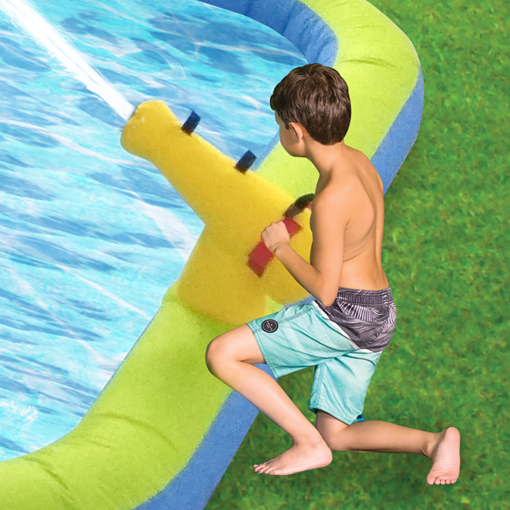 inflatable kiddie pool with slide