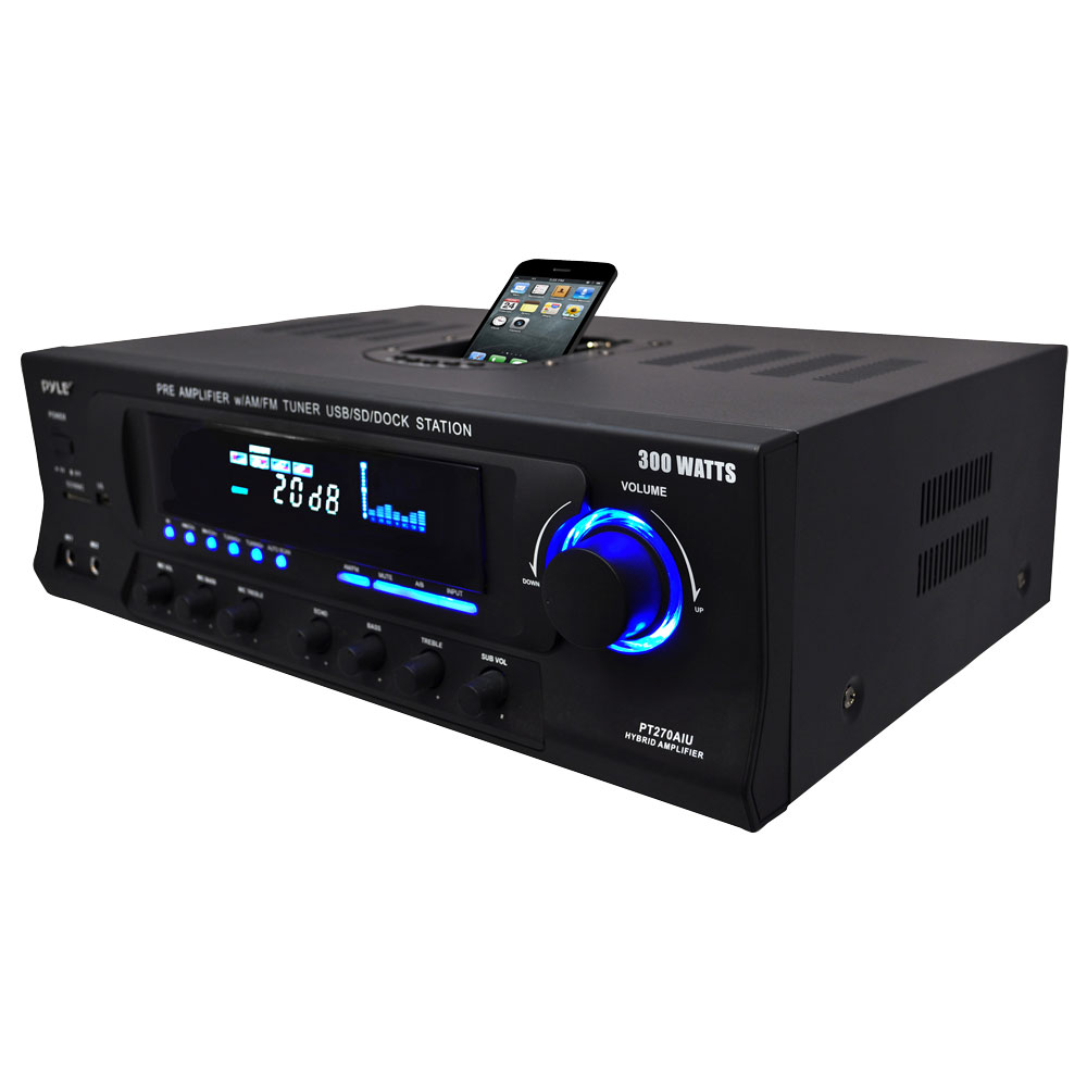 home audio amplifier with subwoofer output