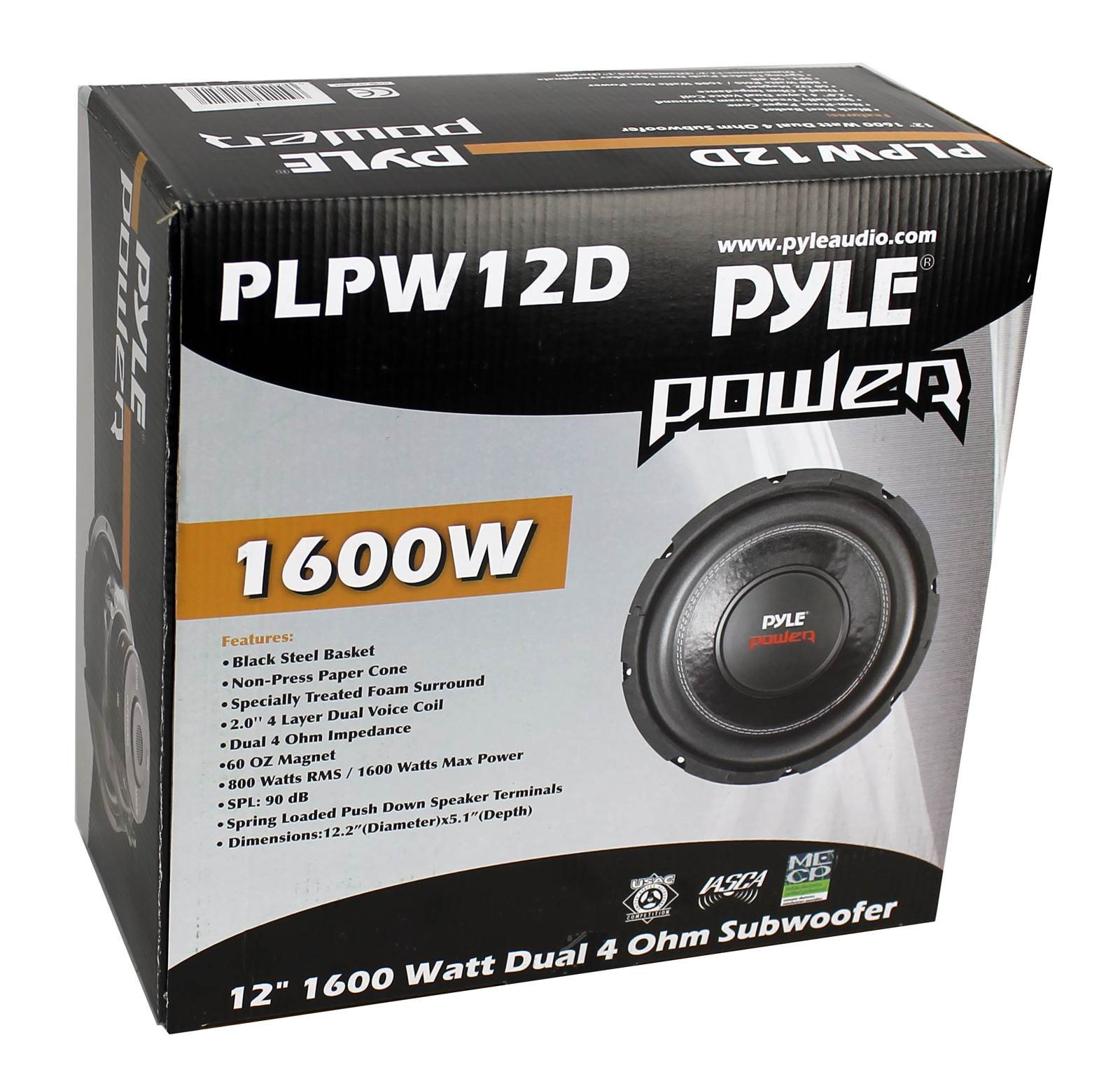 NEW Pyle PLPW12D 12'' 1600 Watt Dual Voice Coil 4 Ohm Subwoofer