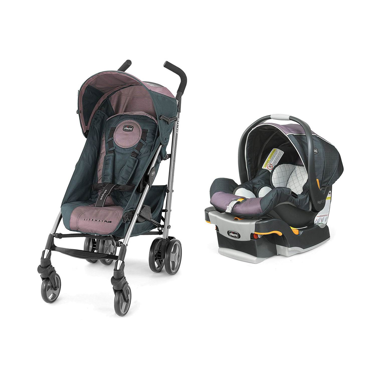 purple chicco stroller