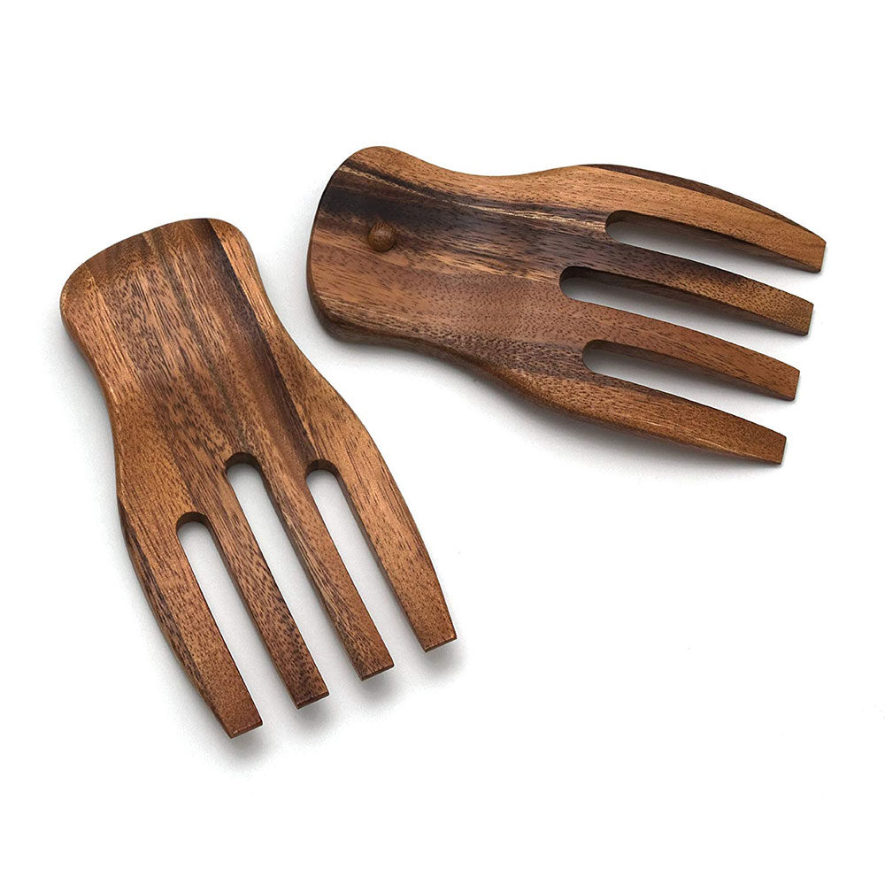 Lipper International Acacia Wooden Salad Pasta Hands for Tossing and Serving 