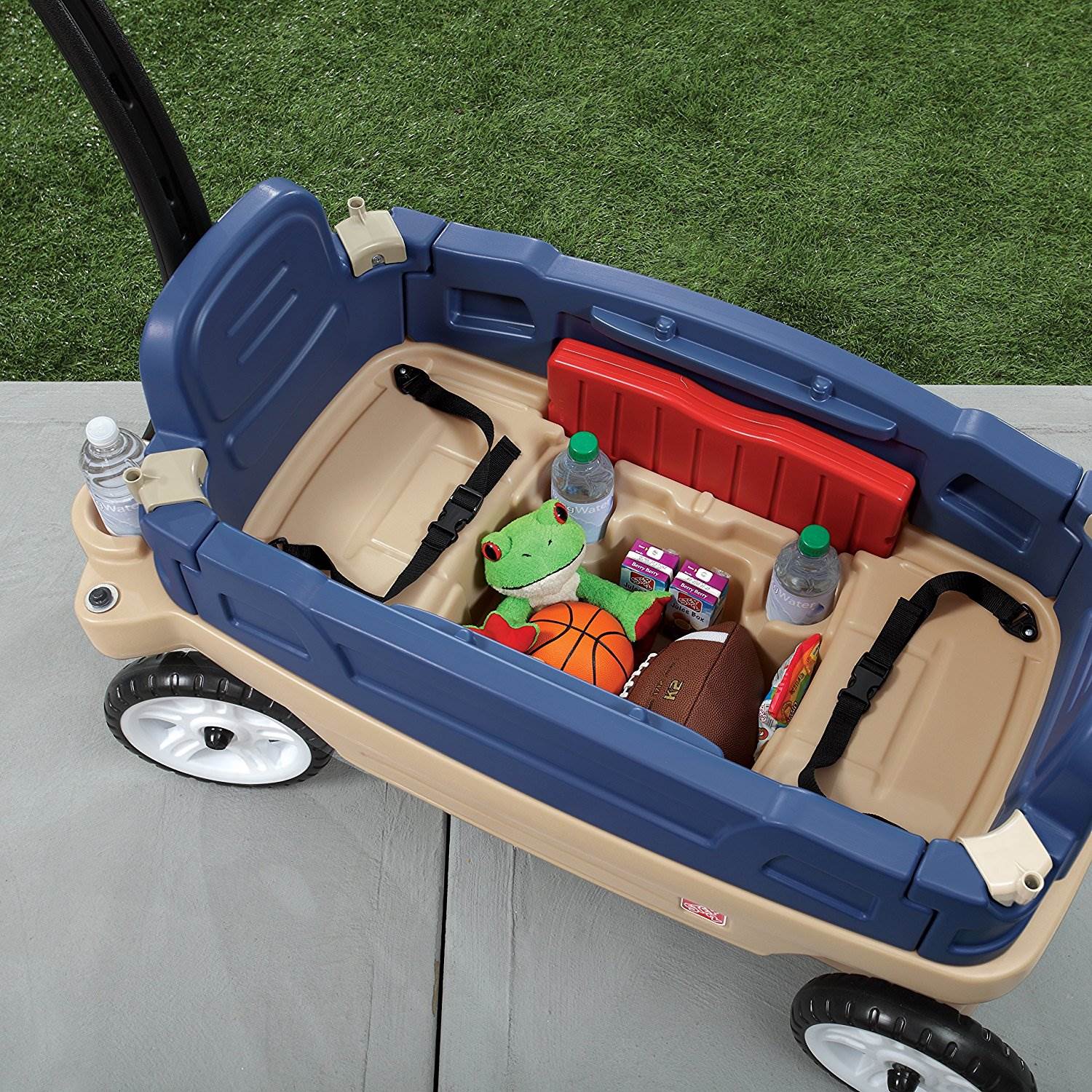 Kids Toy Pull Wagon Whisper Ride Touring 3-in-1 Toddler Outdoor Canopy Sports