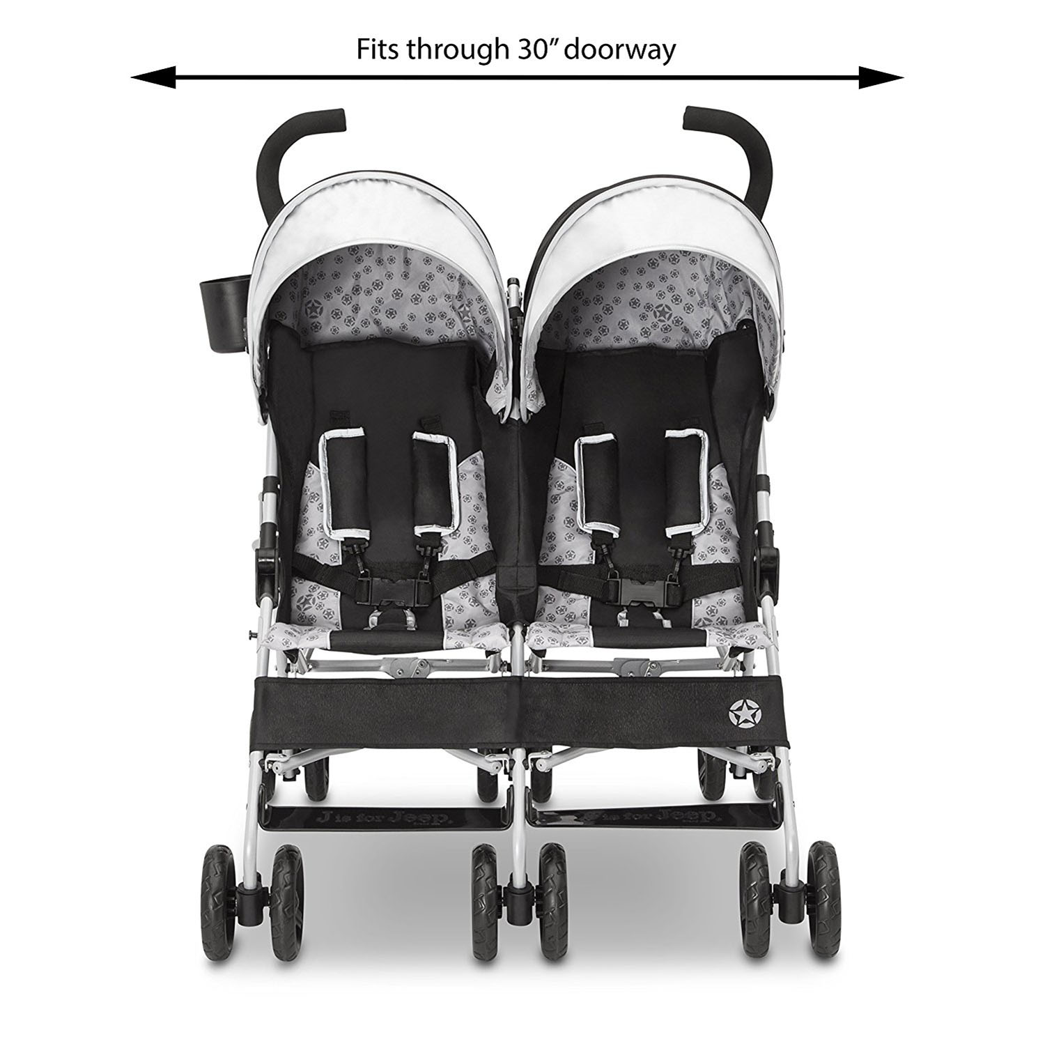 Delta Children J Is For Jeep Brand Scout Double Stroller Charcoal Galaxy Delta Children J Is For Jeep Brand Scout Double Stroller Charcoal Galaxy