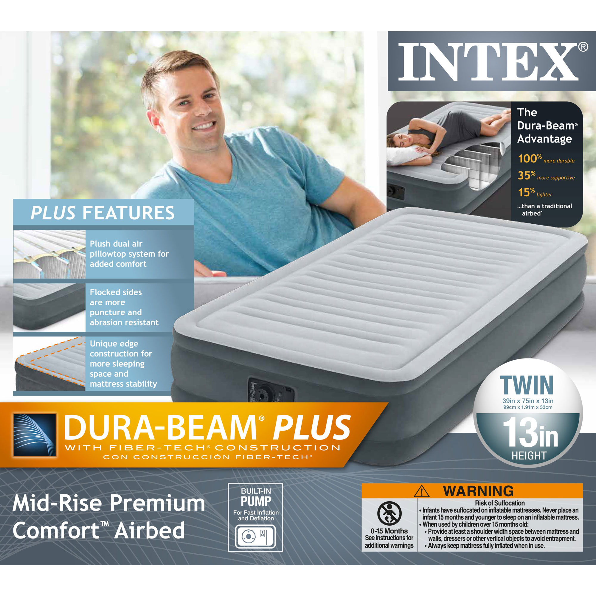 матрас intex dura beam plus