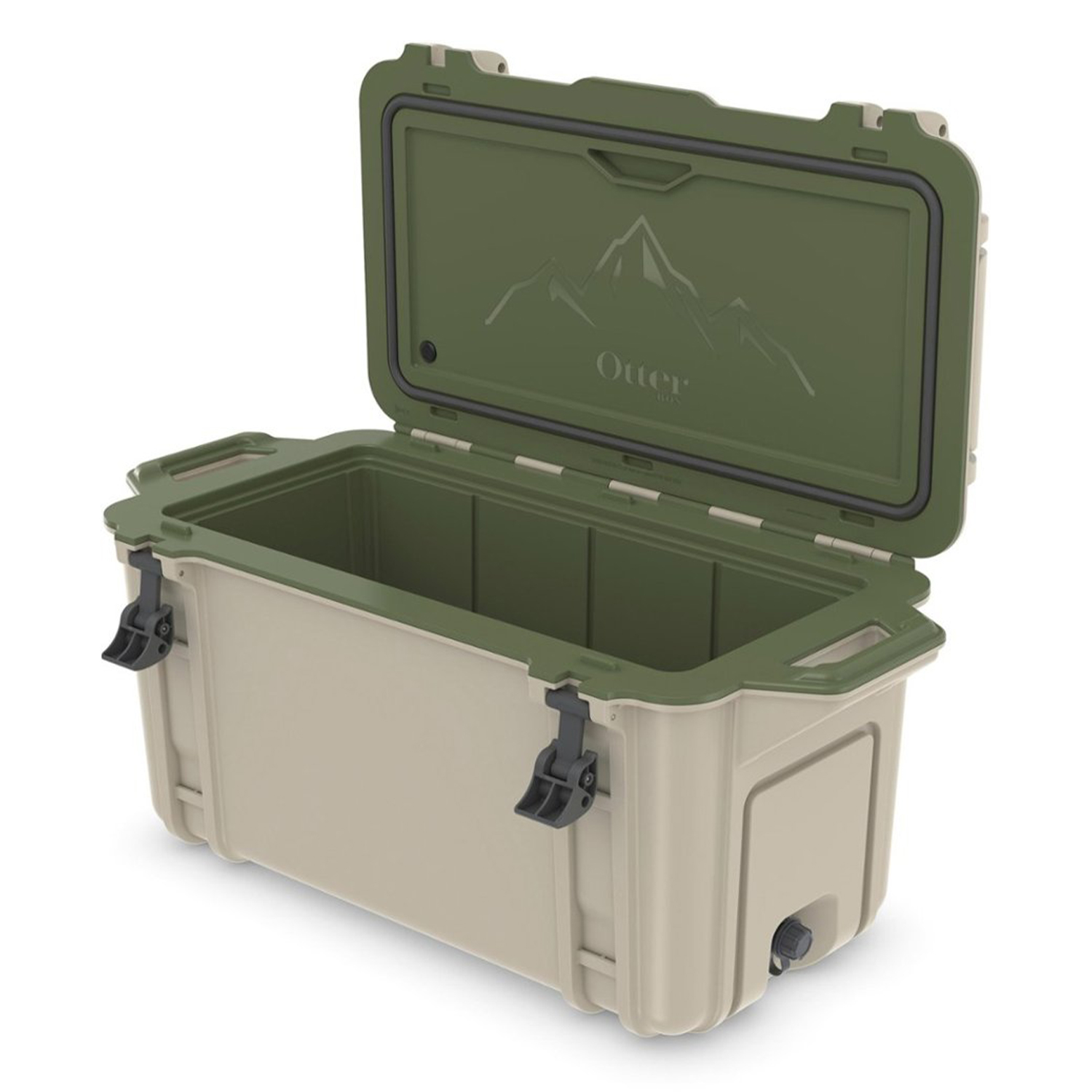 Tan/Green Used OtterBox Venture Outdoor Camping Fishing Cooler 45-Quarts
