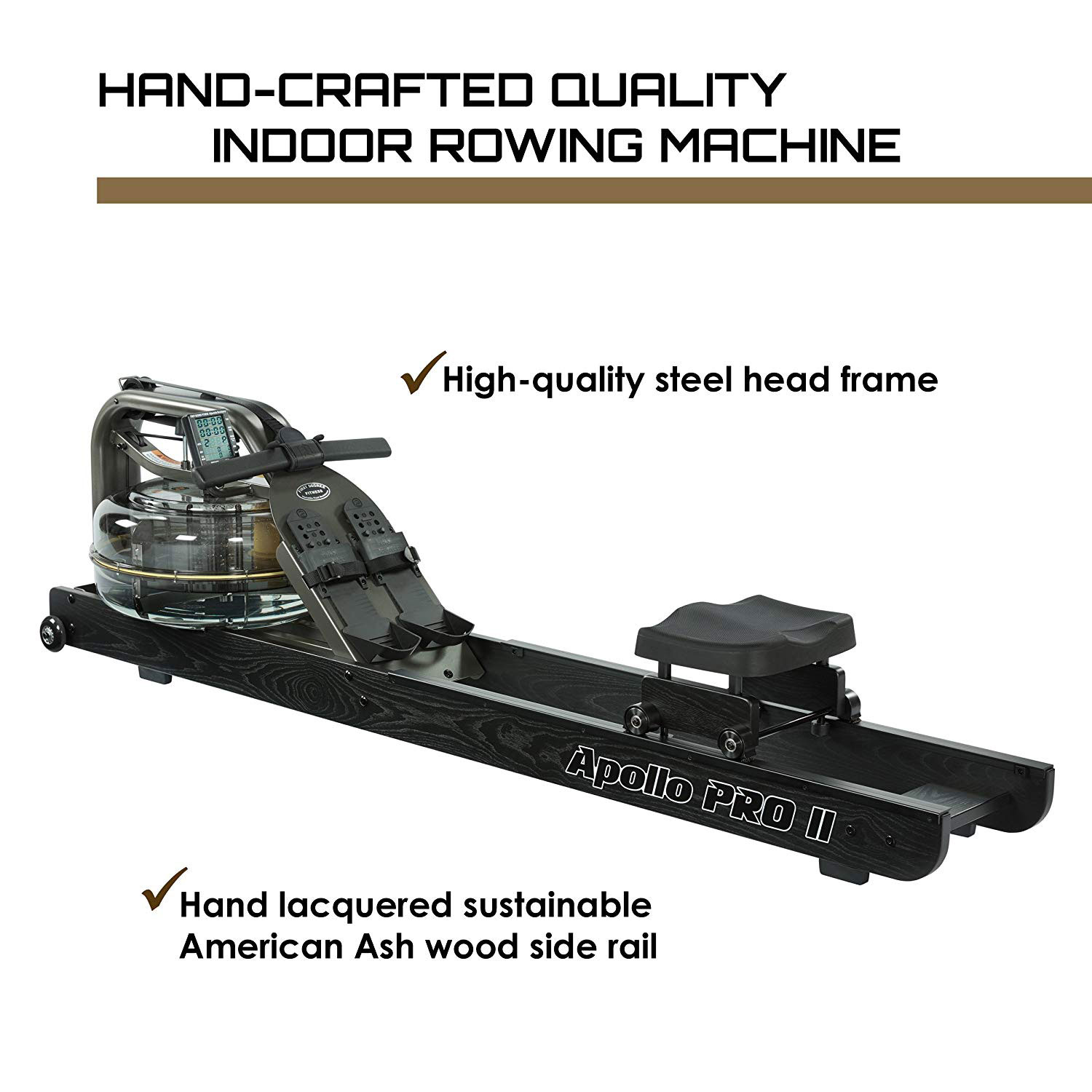 first degree fitness apollo pro ii adjustable resistance fluid rowing machine