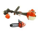 Husqvarna Battery-Operated Pretend Play Toy Weed Trimmer and Chainsaw For Kids
