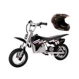 Razor MX400 Dirt Rocket 24V Electric Toy Dirt Bike & Full Face Helmet, Black 