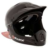 Razor Kids Youth Full Face Padded BMX Bike Bicycle Scooter Helmet, Glossy Black