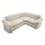 Intex Inflatable Corner Living Room Air Mattress Sectional Sofa, Beige