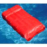 Swimline Solstice 15030R SunSoft Swimming Pool Inflatable Fabric Lounger, Red