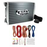 Boss AR1500M 1500 Watt MONO Compact Amplifier and Bass Knob and Amp Wiring Kit
