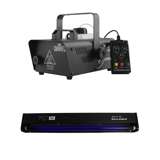 CHAUVET DJ Hurricane 1600 2.4L Pro Fog Smoke Machine +  24 Inch 20W Black Light