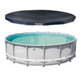 Bestway 13429 16ft x 48in Power Steel Pro Frame Swimming Pool & Round Pool Cover