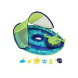 SwimWays Inflatable Baby Spring Octopus Pool Float Activity Center with Canopy 