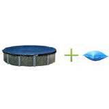 Swimline 12' Round Winter Above Ground Swimming Pool Cover + Closing Air Pillow