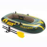 Intex Seahawk 2 Inflatable 2 Person Floating Boat Raft Set with Oars & Air Pump